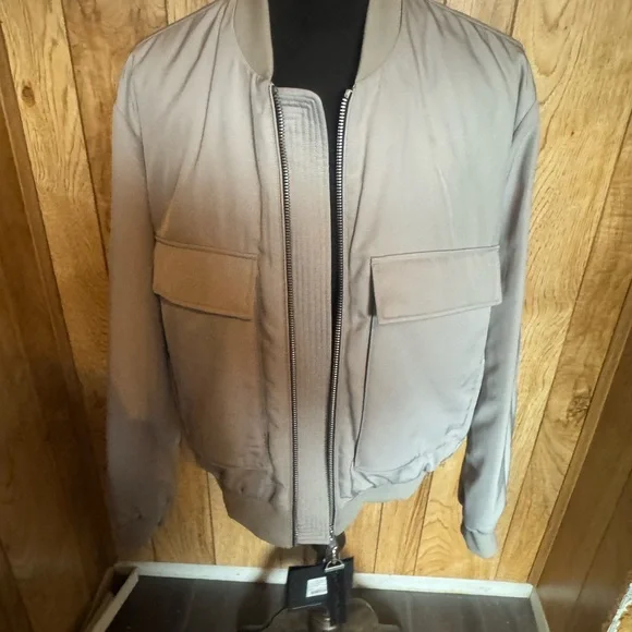 Moose Knuckles Gray Bomber Jacket